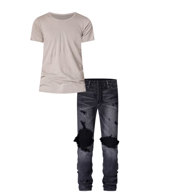 1st bundle featuring 1 items which compliment X738 Chewed Up Denim - Washed Black
