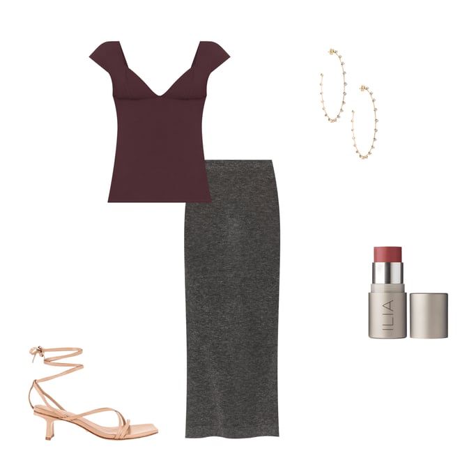 1st bundle featuring 4 items which compliment Mae Maxi Knit Skirt