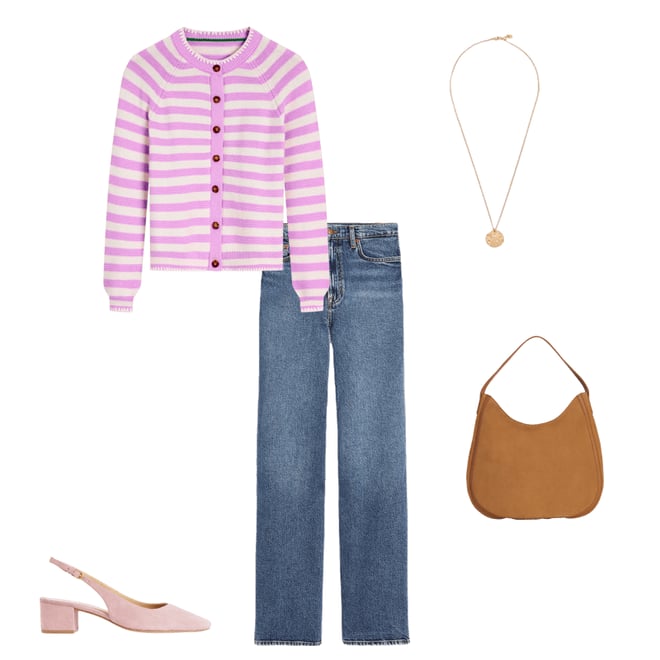 2nd bundle featuring 4 items which compliment Ailsa Block Heel Slingbacks-Almond Pink Suede