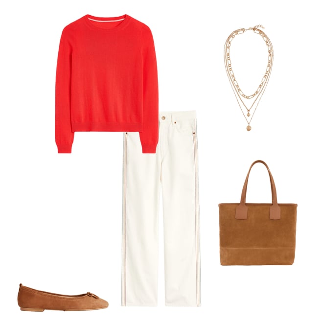 2nd bundle featuring 4 items which compliment Eva Cashmere Crew Neck Jumper-Strawberry Tart Red