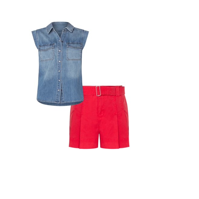 SLEEVELESS SHIRT WITH POCKETS – LIVERPOOL LOS ANGELES