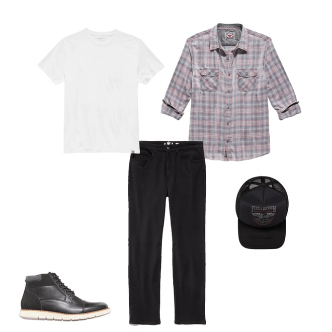 2nd bundle featuring 4 items which compliment  Essential Stretch Comfort Crewneck Tee Shirt - White