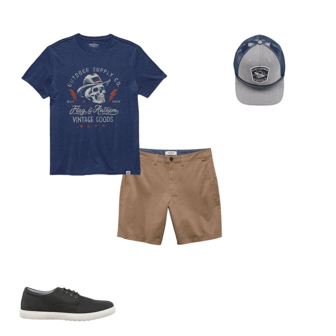 1st bundle featuring 3 items which compliment  Lightning Skull Tee Shirt - Navy Heather