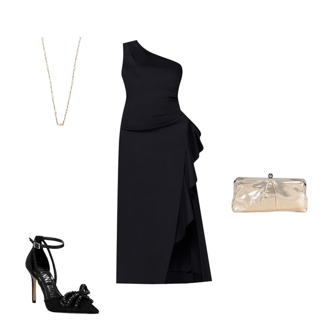 【最終値下げ・即購入可】ameri UNDVELOUROFF SHOULDERD Xscape Plus Size One Shoulder Side Ruffle Scuba Crepe Gown | Dillard's