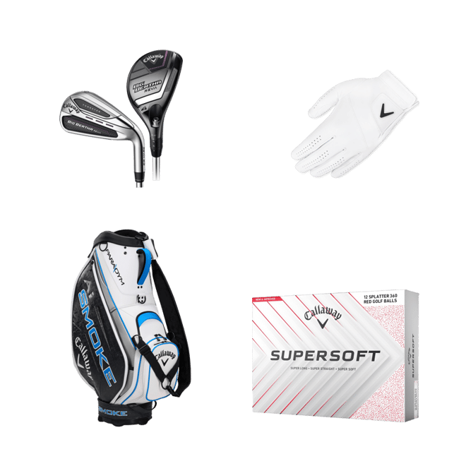 Callaway Smoke ゴルフバッグ Callaway Ai smoke TOUR Caddy Bag White/Blue 9.5 x 47 in 4.7 kg