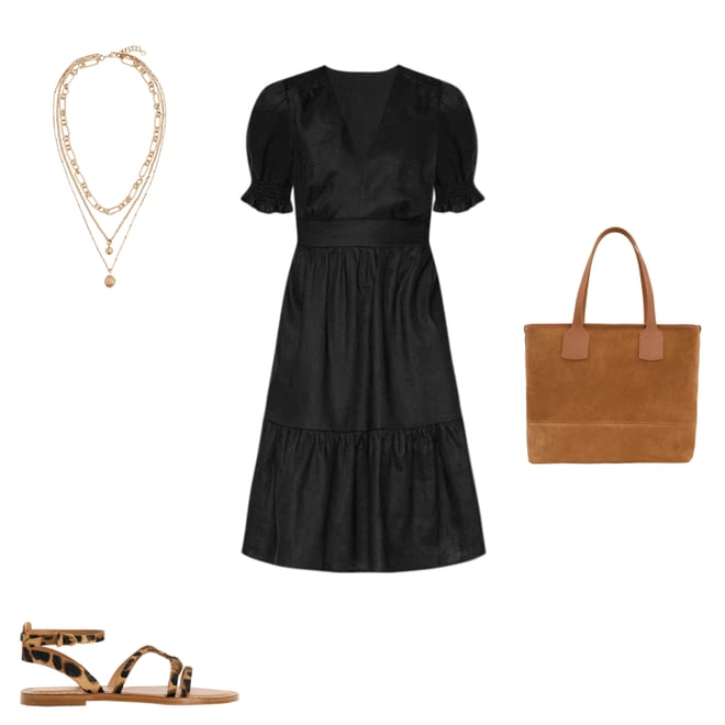 1st bundle featuring 3 items which compliment Anna Linen Short Dress-Black