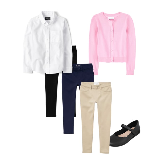 5th bundle featuring 3 items which compliment Girls Uniform Ponte Knit Pull On Jeggings 3-Pack