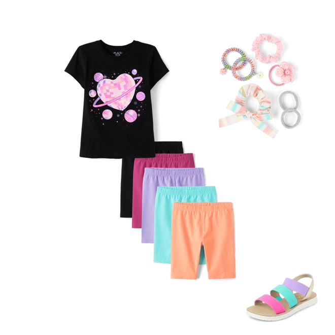 2nd bundle featuring 3 items which compliment Girls Bike Shorts 5-Pack