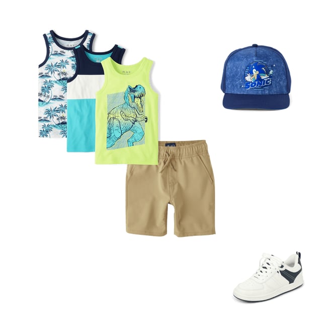 3rd bundle featuring 3 items which compliment Boys Dino Tank Top 3-Pack