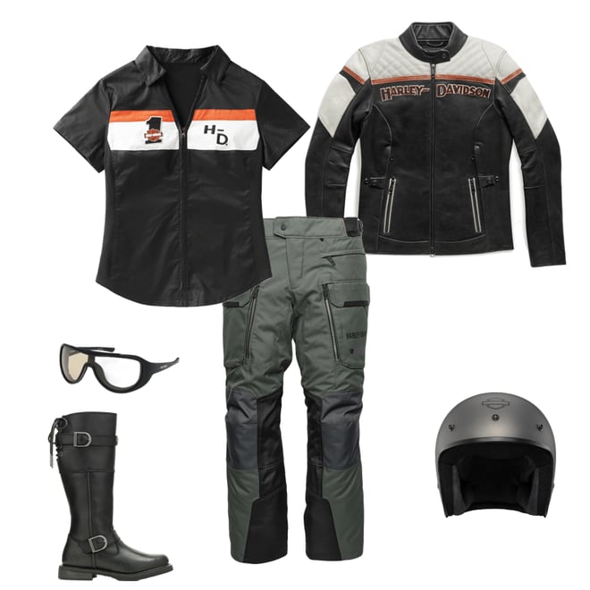 Women's H-D Triple Vent Miss Enthusiast II Leather Riding