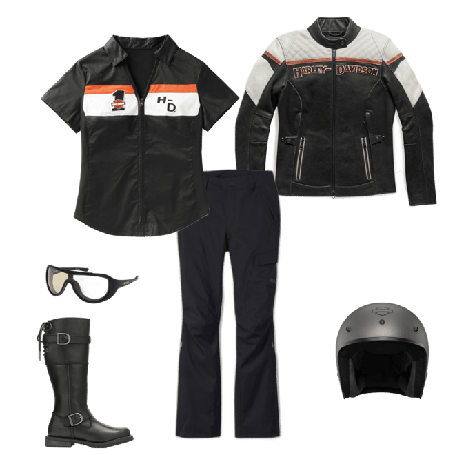 Women's Crew Stripe Zip Front Shirt | Harley-Davidson USA