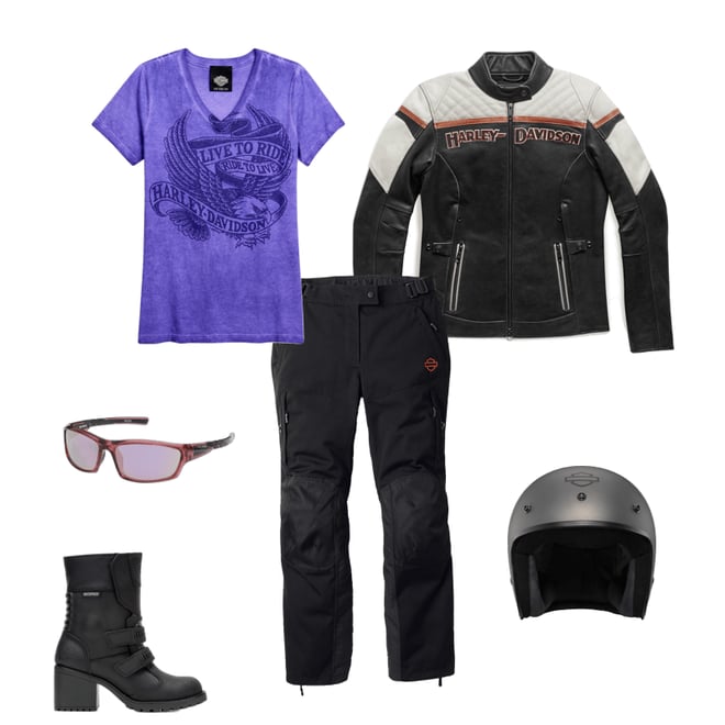 Women's H-D Triple Vent Miss Enthusiast II Leather Riding