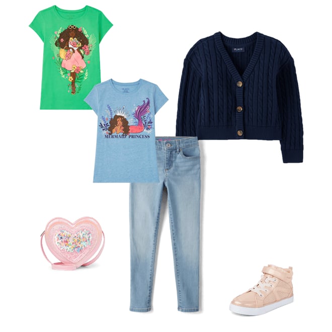 4th bundle featuring 4 items which compliment Girls Shakey Butterfly Heart Bag