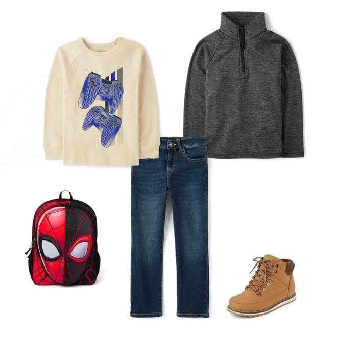 3rd bundle featuring 4 items which compliment Boys Cozy Active Marl Quarter Zip Pullover