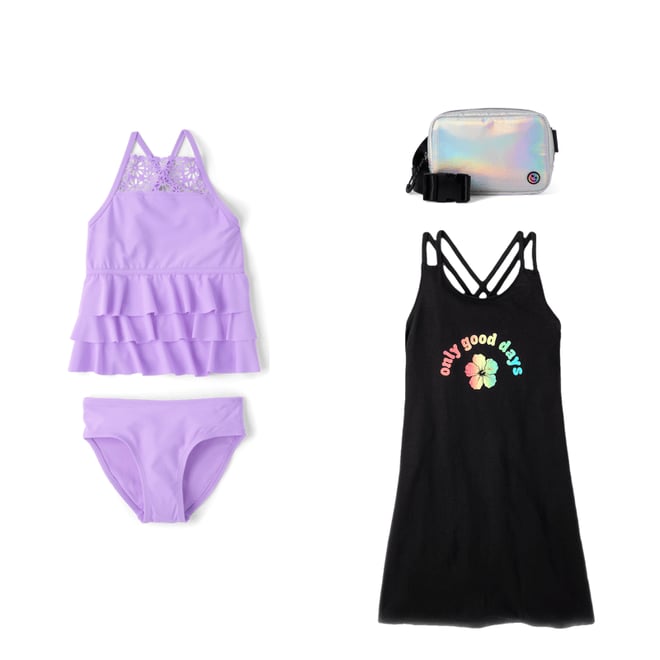 1st bundle featuring 2 items which compliment Tween Girls Good Days Cross Strap Cover Up