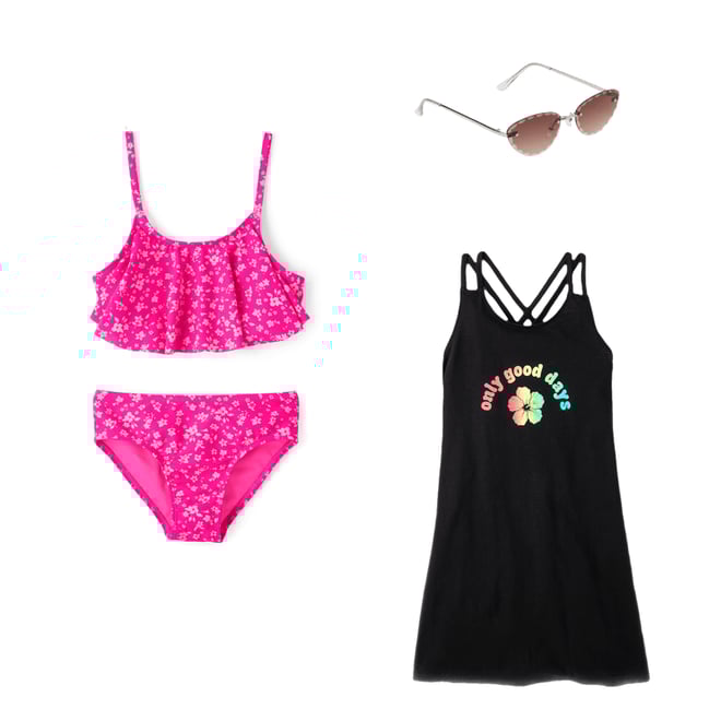 4th bundle featuring 2 items which compliment Tween Girls Good Days Cross Strap Cover Up
