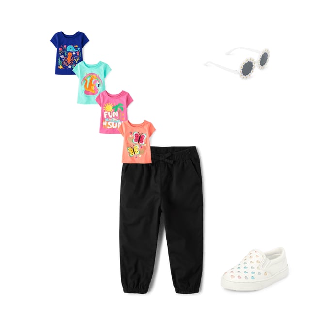 2nd bundle featuring 3 items which compliment Baby And Toddler Girls Summer Graphic Tee 4-Pack