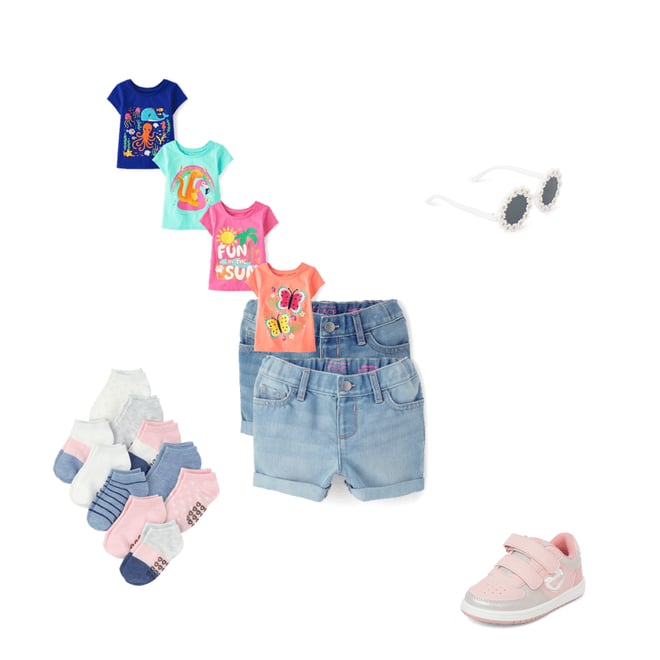 1st bundle featuring 4 items which compliment Baby And Toddler Girls Summer Graphic Tee 4-Pack