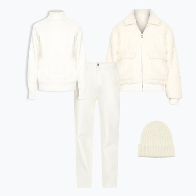 Faux Shearling Zip-Up Coat Faux Shearling Zip-Up Coat