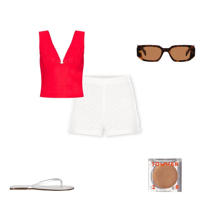 5th bundle featuring 4 items which compliment High Waist Short With Side Ruffles