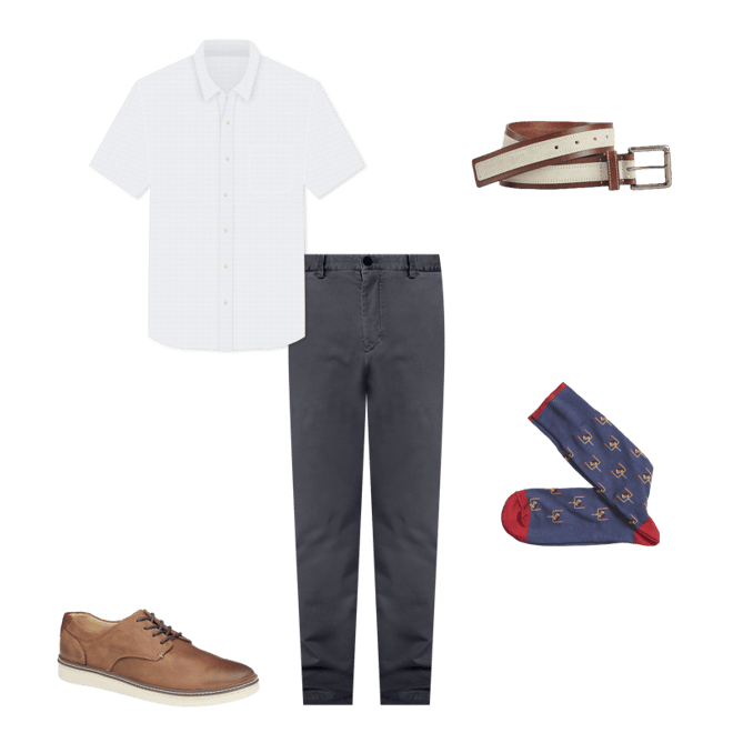 Men's Washed Chinos in Navy | Johnston & Murphy