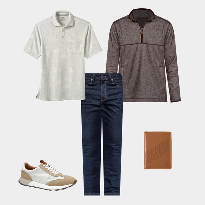 4th bundle featuring 4 items which compliment Textured Fleece Quarter-Zip