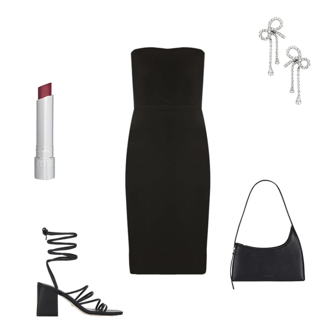 3rd bundle featuring 4 items which compliment Strapless Dress