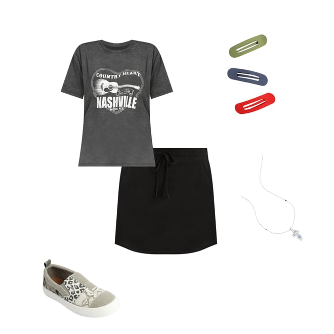 Country Heart Nashville Music Fest Oversized Fit Graphic Tee