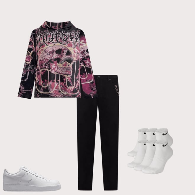 Kilogram Chain Rivet Jeans