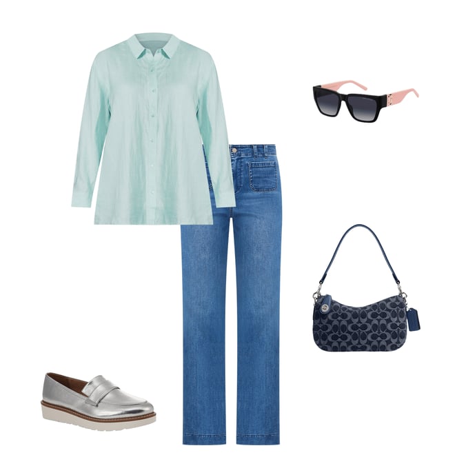 COACH Signature Denim Swinger Shoulder Bag | Dillard's COACH Signature Denim Swinger Shoulder Bag | Dillard's