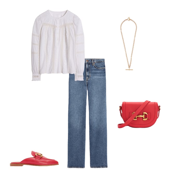 1st bundle featuring 4 items which compliment Embroidered Panel Blouse