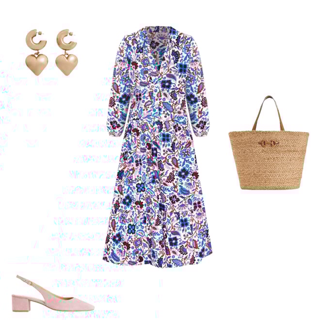 1st bundle featuring 3 items which compliment Jemima Tiered Jersey Dress-Ivory, Oriental Paradise