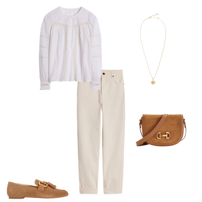 5th bundle featuring 4 items which compliment Embroidered Panel Blouse