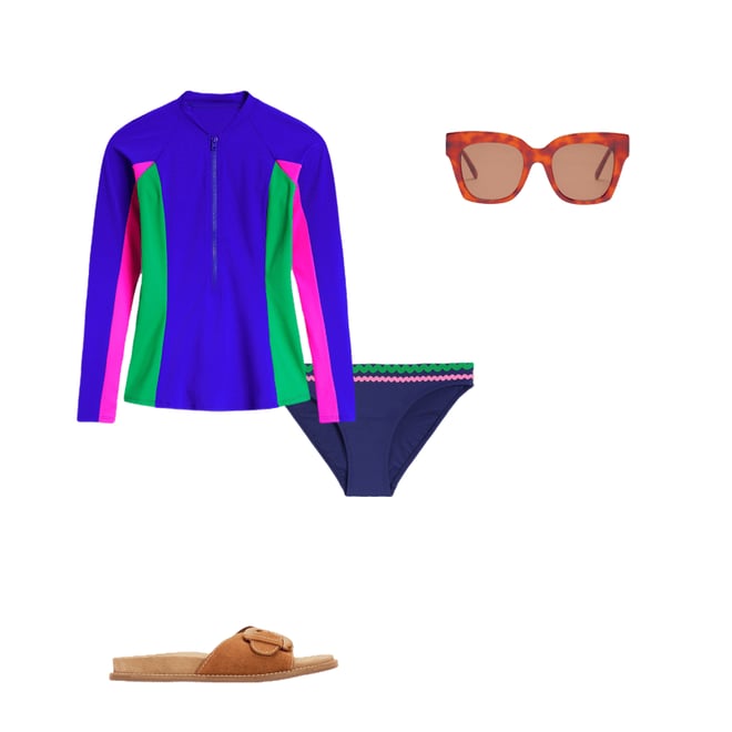 2nd bundle featuring 3 items which compliment Sun Safe Raglan Rash Vest, Colbolt Blue