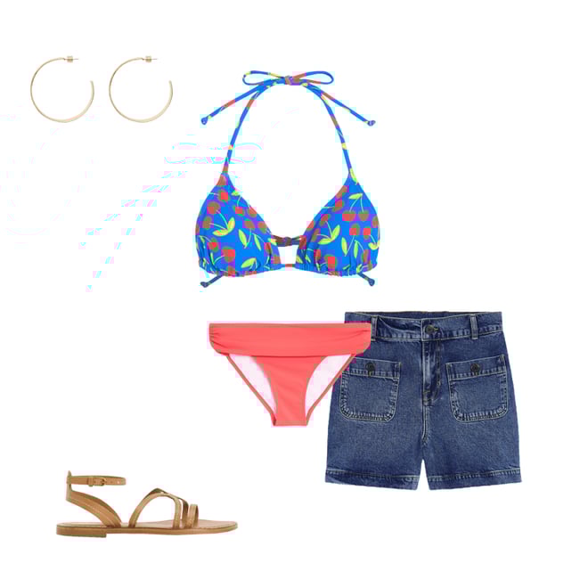 2nd bundle featuring 4 items which compliment Classic Fold Bikini Bottoms-Coral Punch