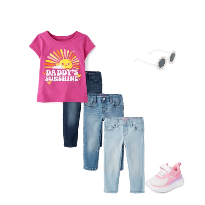 1st bundle featuring 3 items which compliment Baby And Toddler Girls Daddy's Sunshine Graphic Tee