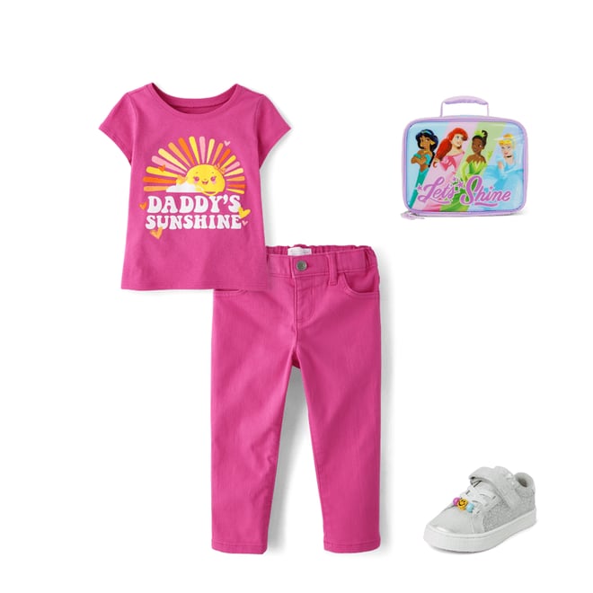 3rd bundle featuring 3 items which compliment Baby And Toddler Girls Daddy's Sunshine Graphic Tee