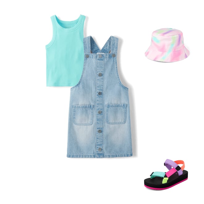 1st bundle featuring 3 items which compliment Girls Patch Pocket Denim Skirtall