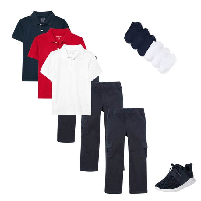 1st bundle featuring 3 items which compliment Kids Uniform Pique Polo 3-Pack