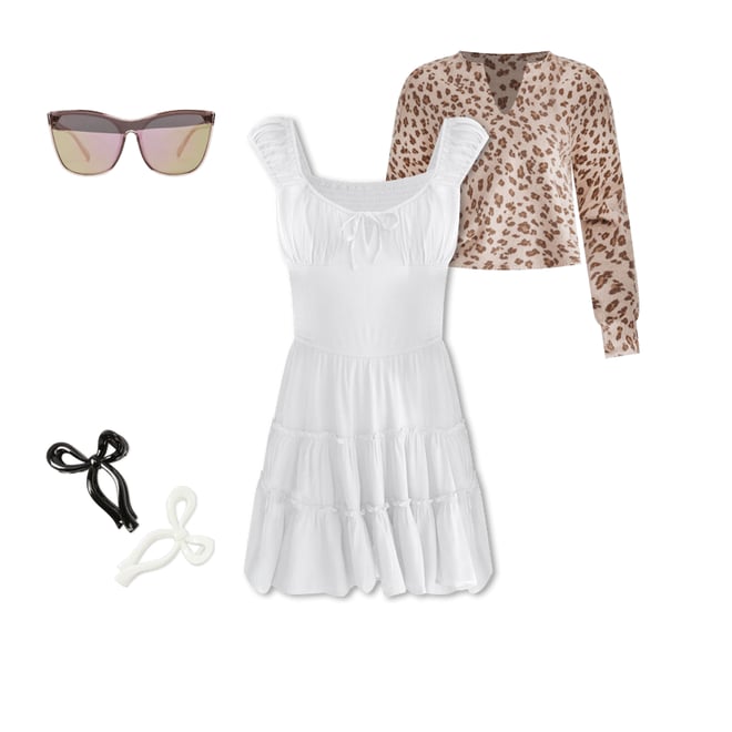 Solid Scoop-Neck Smocked Fit & Flare Dress