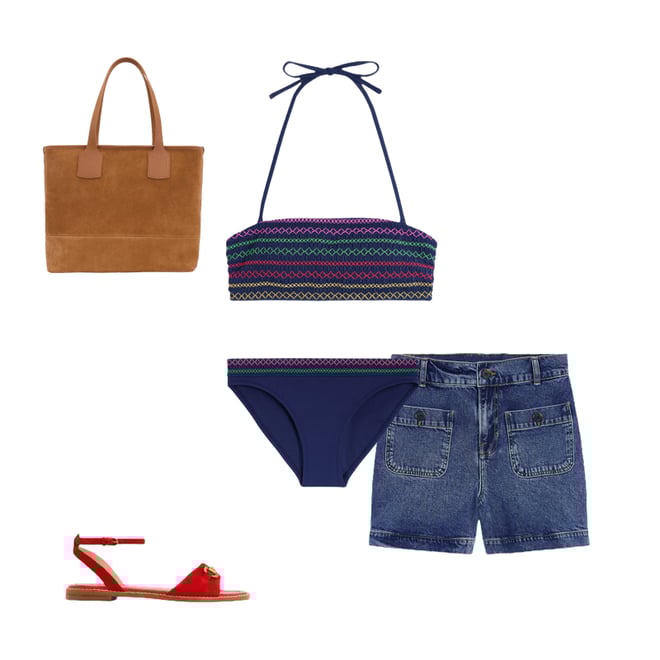 3rd bundle featuring 4 items which compliment Milos Smocked Bikini Bottoms-Navy