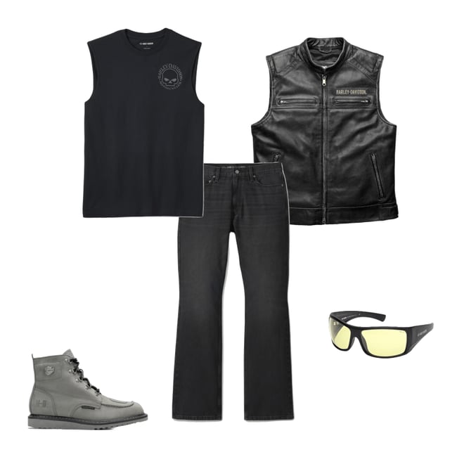 Men's Passing Link Leather Vest | Harley-Davidson USA Men's Passing Link Leather Vest | Harley-Davidson USA