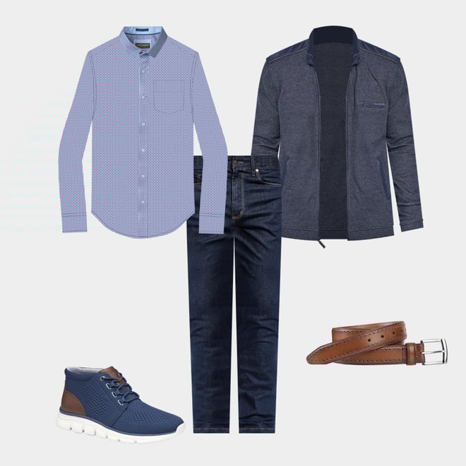 4th bundle featuring 4 items which compliment Amherst Lug Knit Chukka Boot