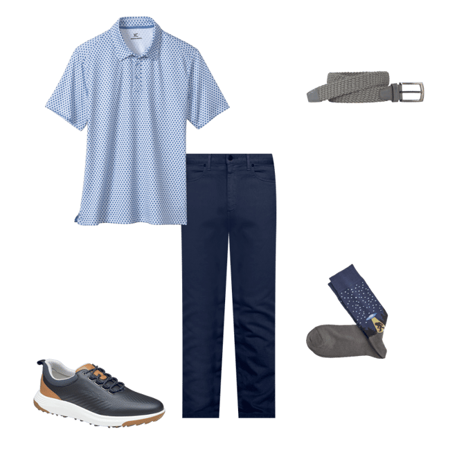 Men's XC4® Performance Five-Pocket Pants in Navy | Johnston & Murphy