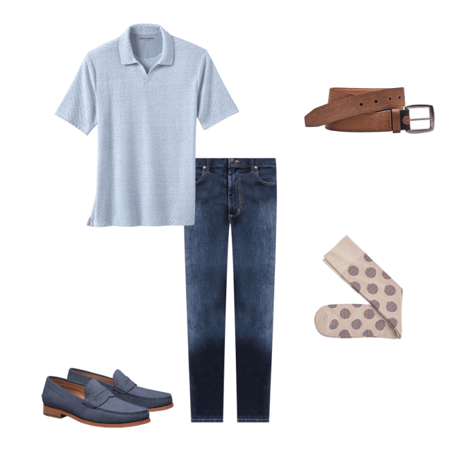 Men's Baldwin Penny Loafer in Navy English Suede | Johnston & Murphy