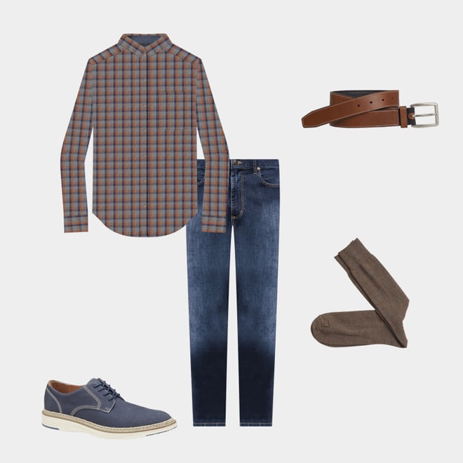 1st bundle featuring 4 items which compliment Heathered Woven Shirts
