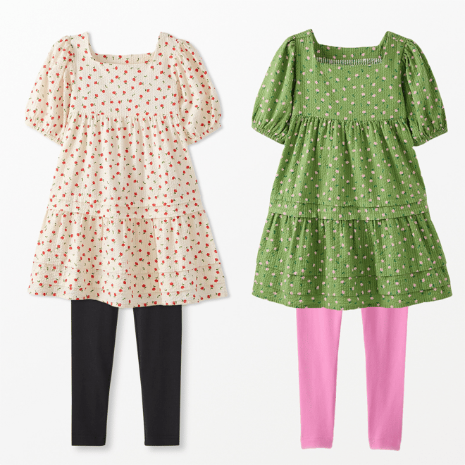 Seersucker Tiered Dress | Hanna Andersson