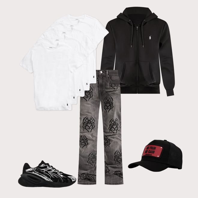 Smoke Rise Rhinestone Spider Stacked Denim Jeans – DTLR