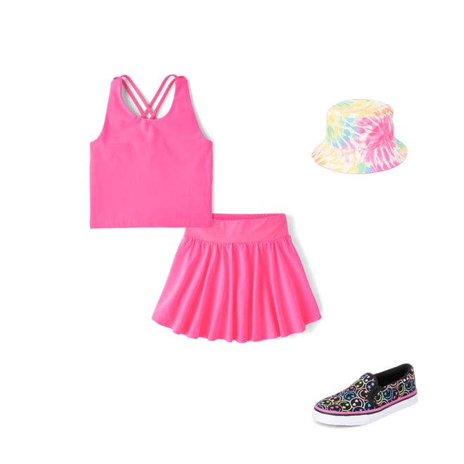 4th bundle featuring 3 items which compliment Girls Quick Dry Cross Back Tank Top