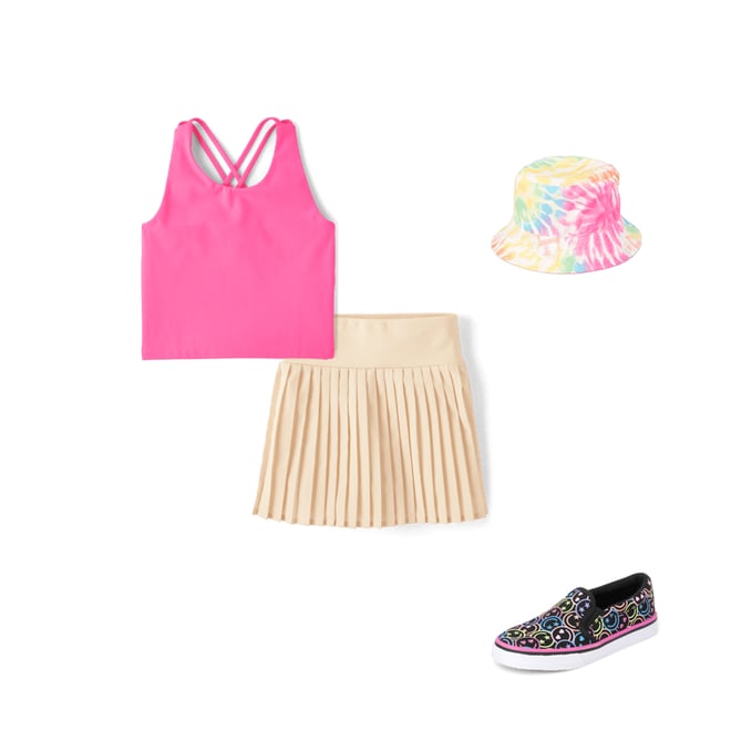 1st bundle featuring 3 items which compliment Girls Quick Dry Cross Back Tank Top